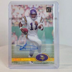 Daunte Culpepper 2022 Panini Clearly Donruss Football Autographed Card 7/25 Limi